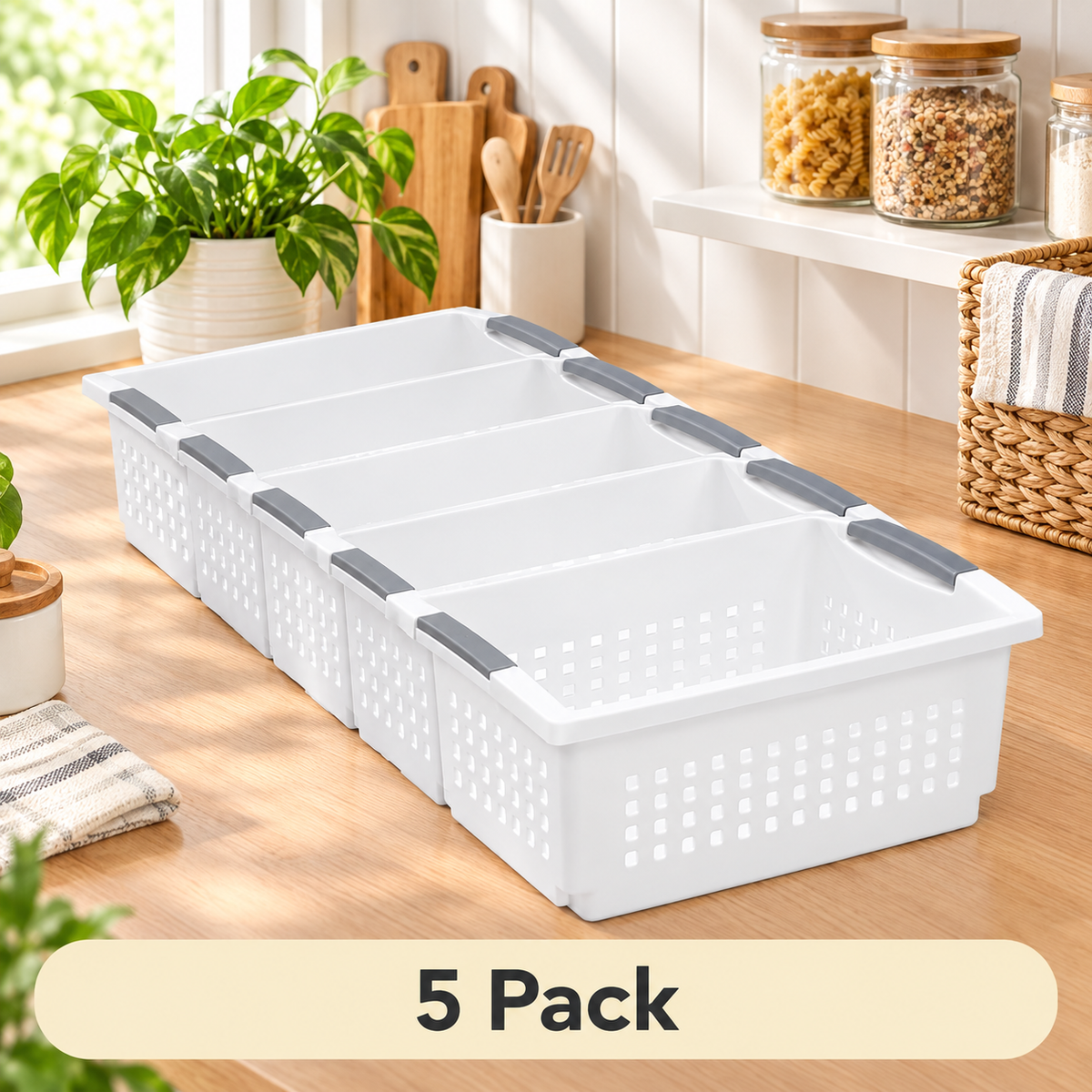 Large Stackable Storage Basket