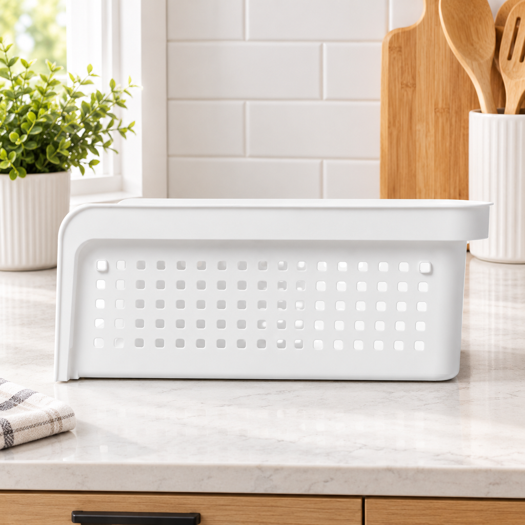 Open-Front Stackable Storage Bin