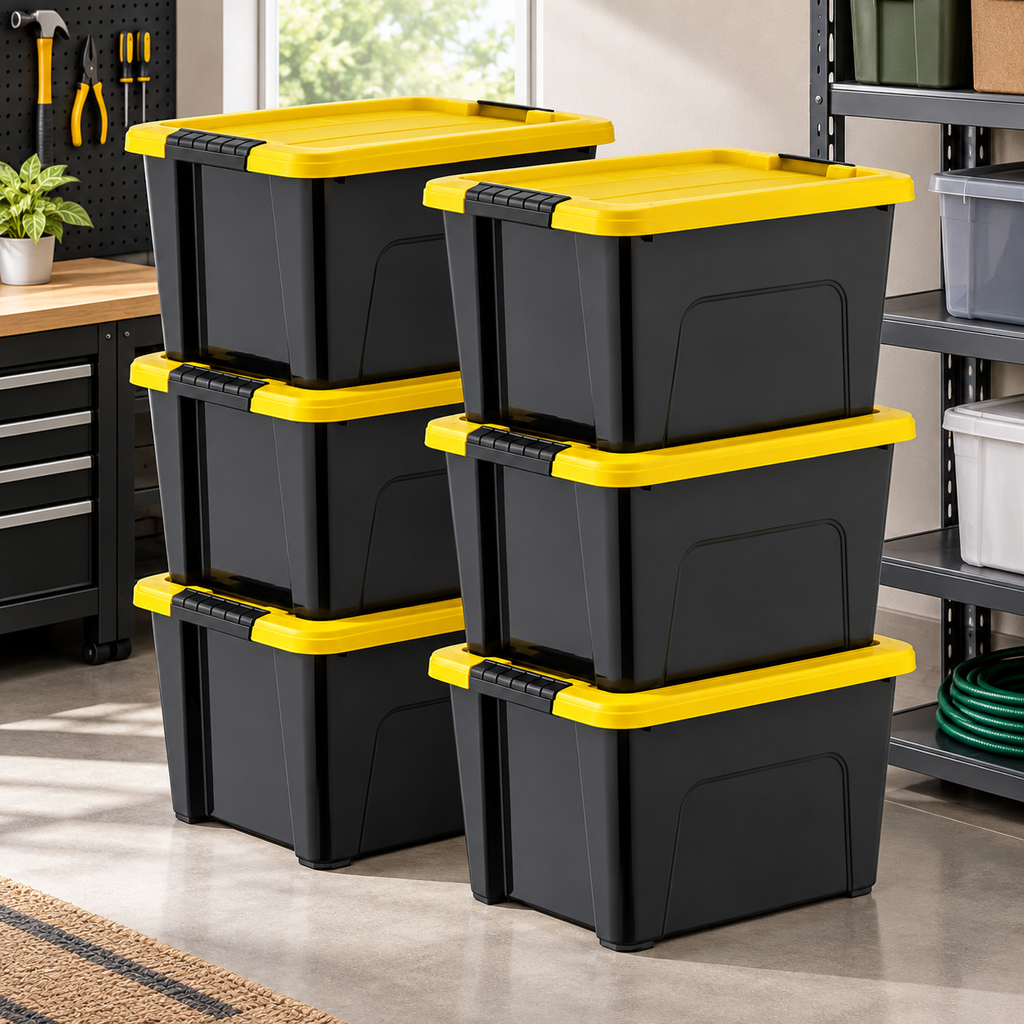 94QT Stackable Storage Bins 3-Pack
