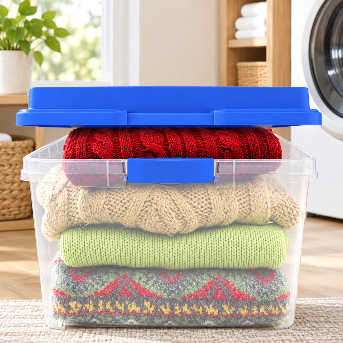 72QT Clear Latching Storage Bin