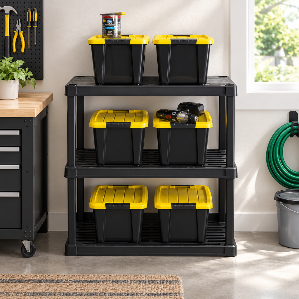 94QT Stackable Storage Bins 3-Pack