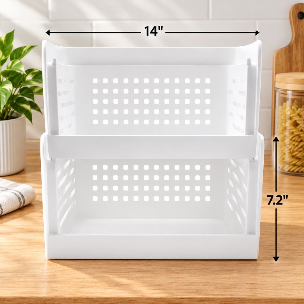 Open-Front Stackable Storage Bin
