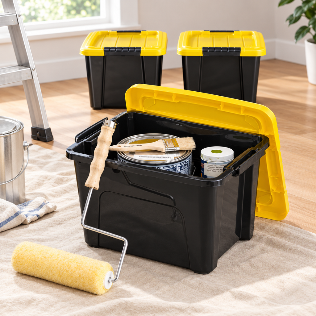 94QT Stackable Storage Bins 3-Pack
