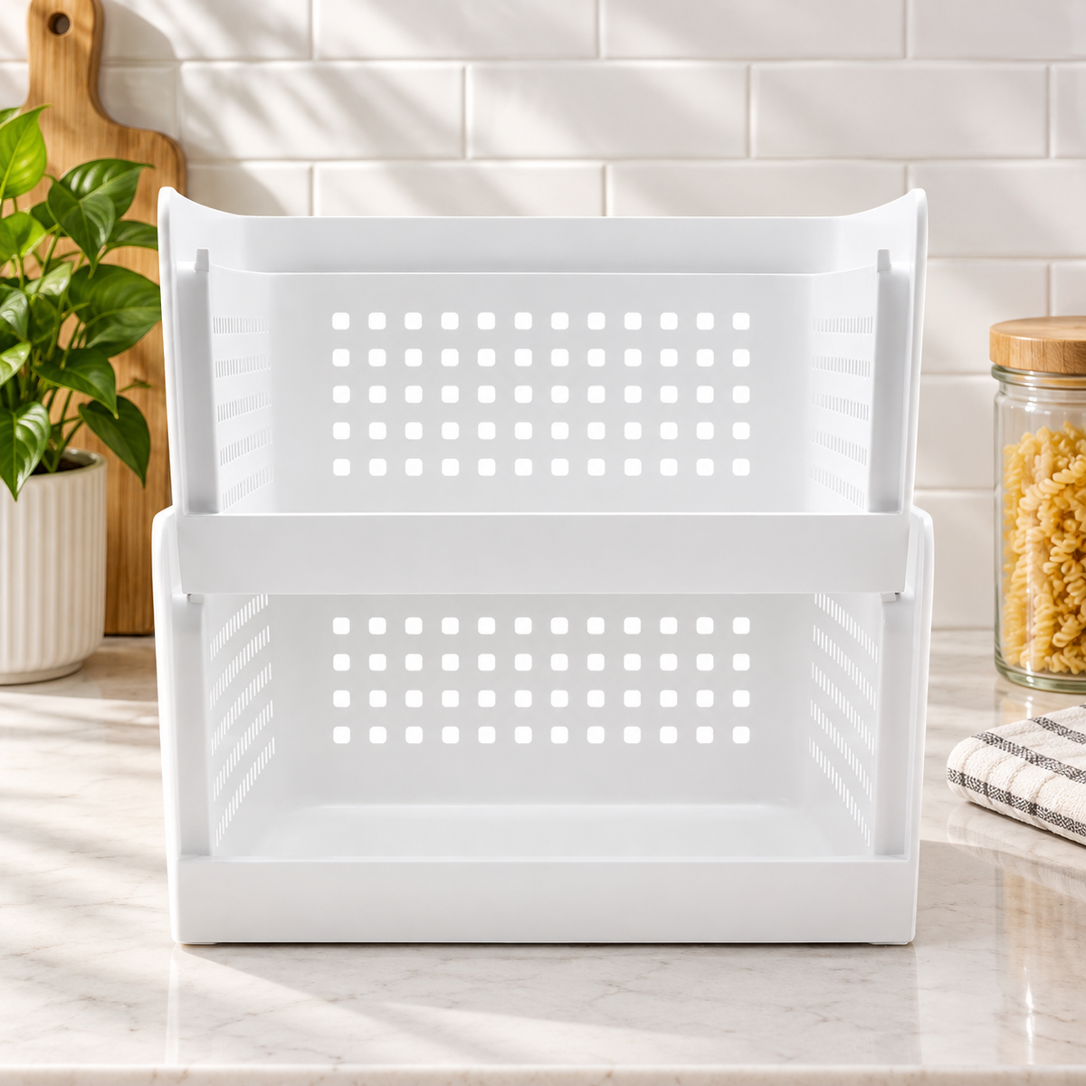 Open-Front Stackable Storage Bin