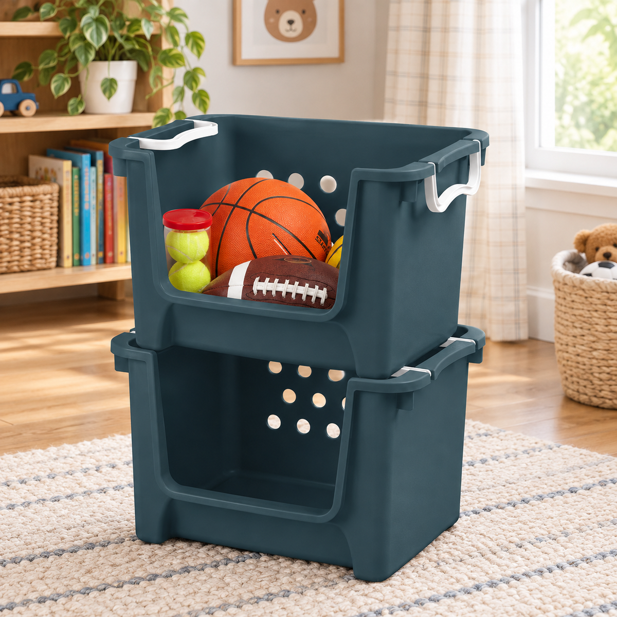 Large Open-Front Storage Basket