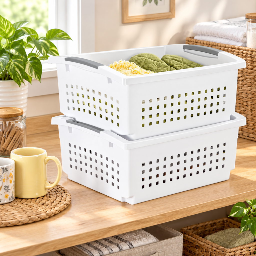 Large Stackable Storage Basket