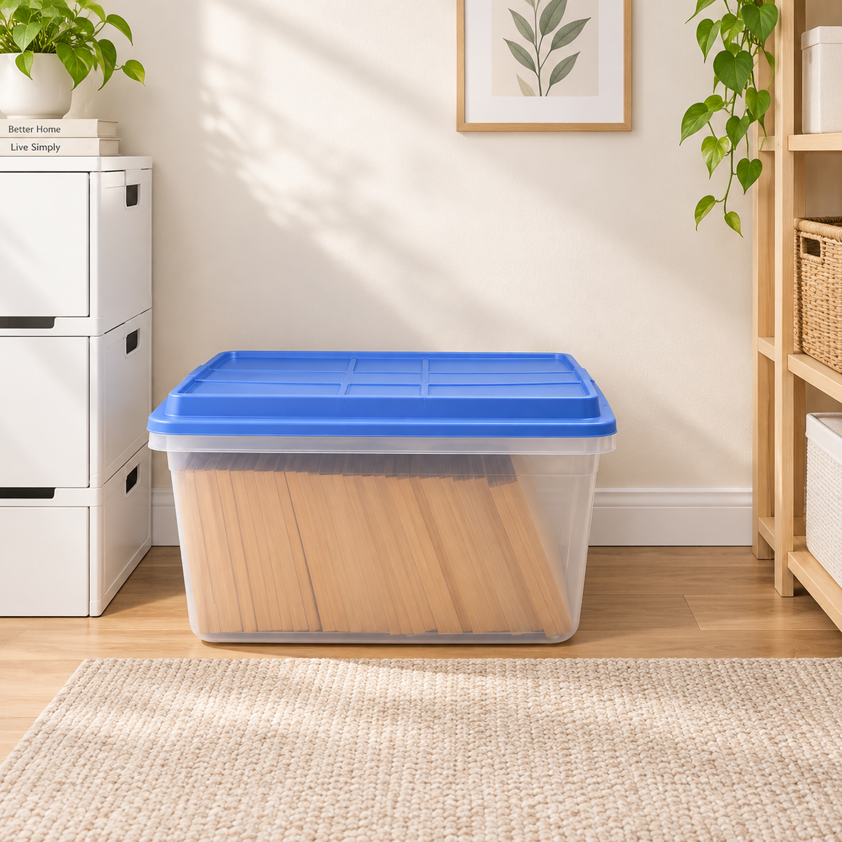 72QT Clear Latching Storage Bin