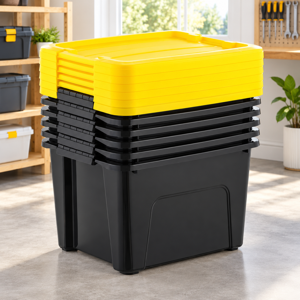 94QT Stackable Storage Bins 3-Pack