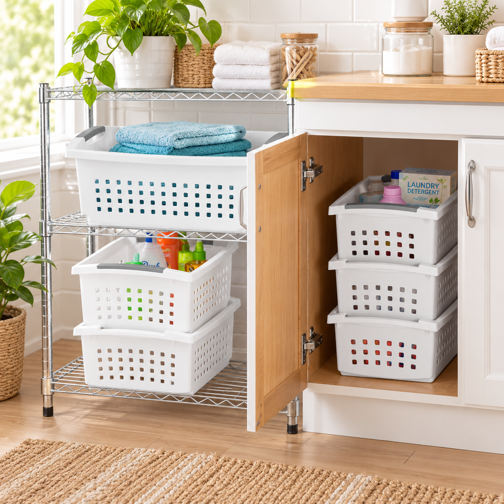 Large Stackable Storage Basket