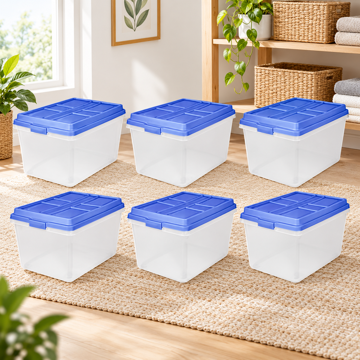 72QT Clear Latching Storage Bin